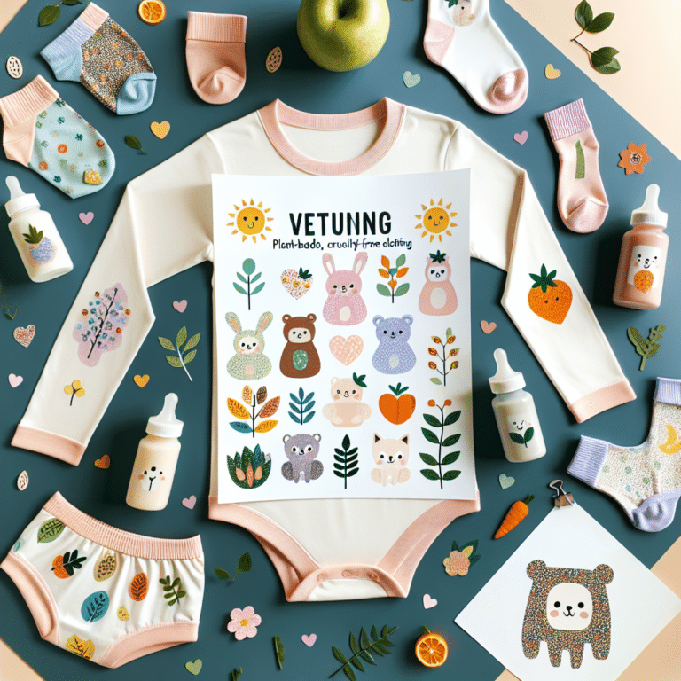 tendências em roupas de bebê veganas